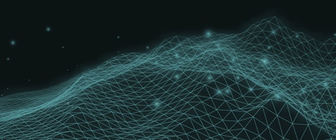 RX Networks case study header banner - wireframe mountains