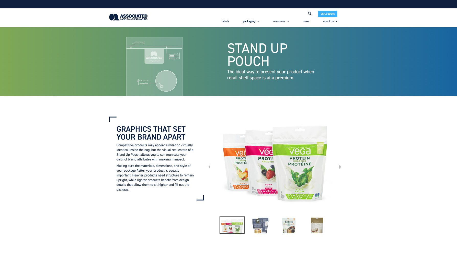 Pouch web page