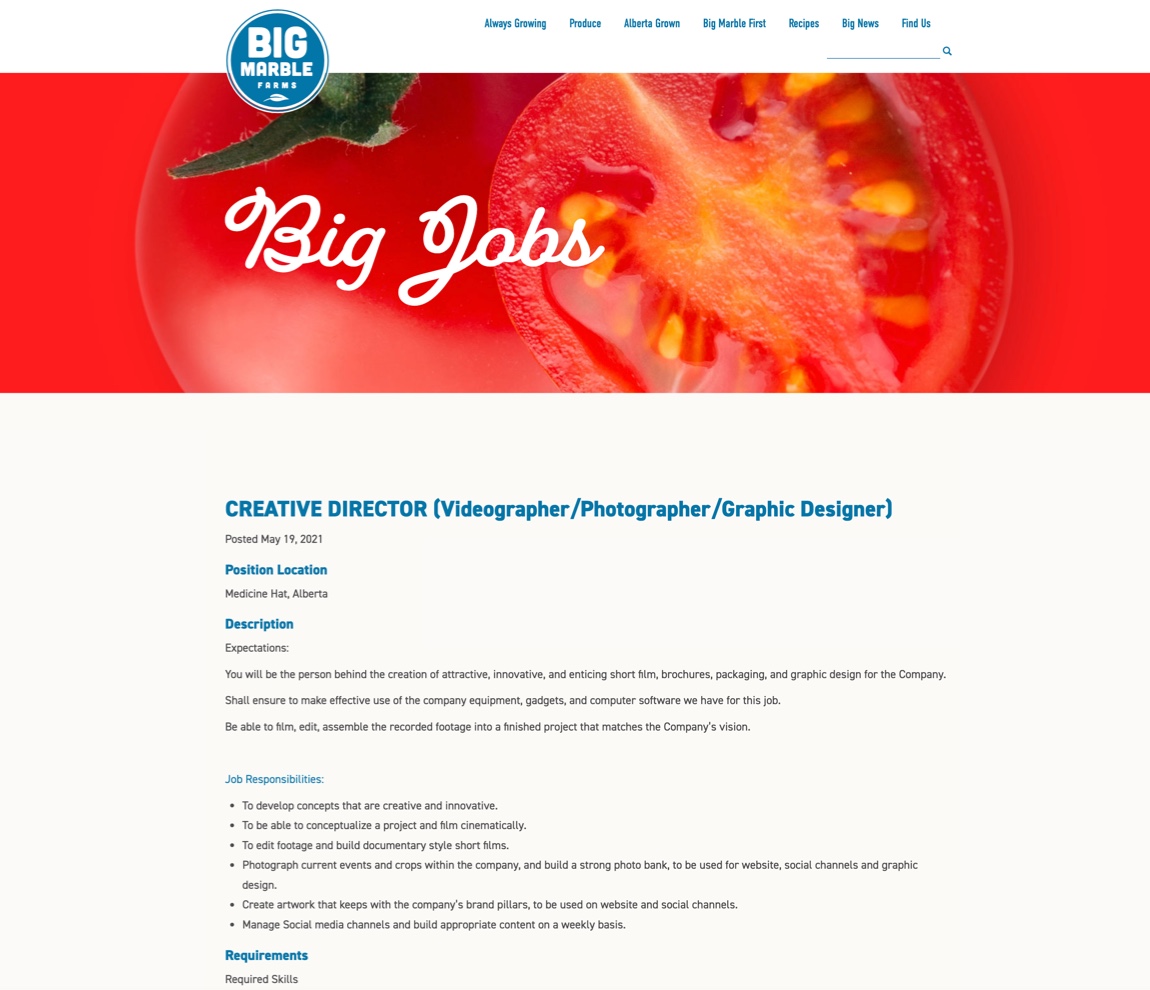 job page