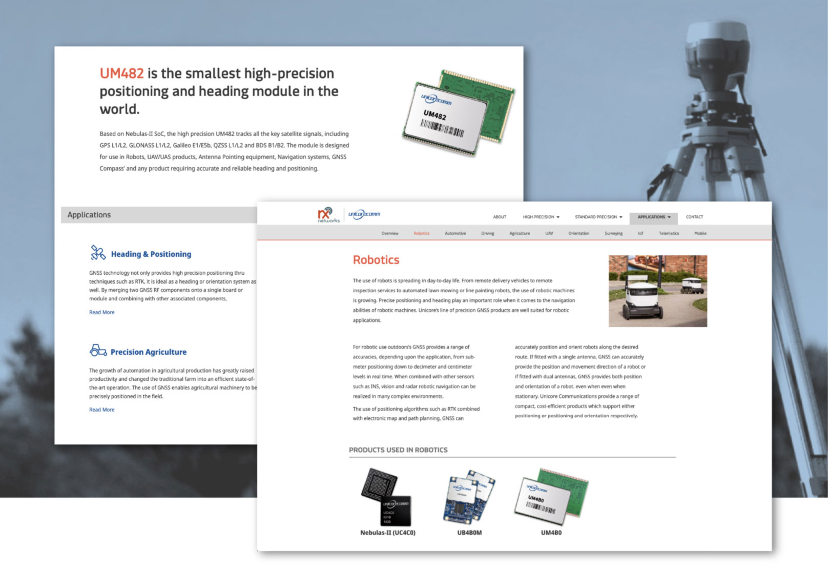 Unicore application screens