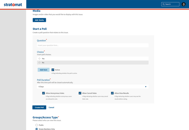 STRAT Issue Page Create