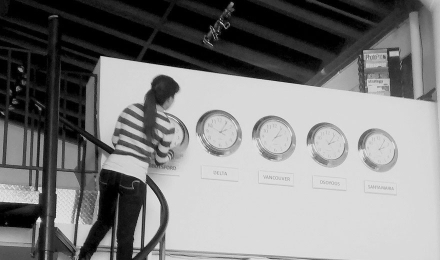 Clocks being adjusted