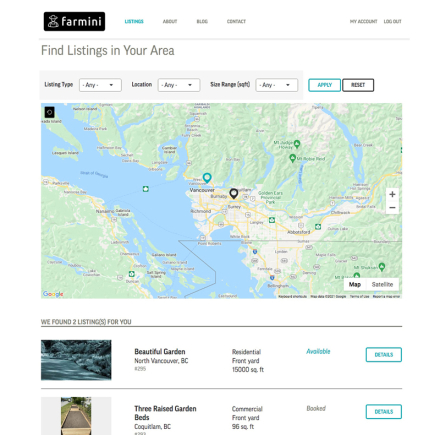 Farmini location Page