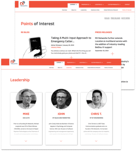 Rx site content management mobile